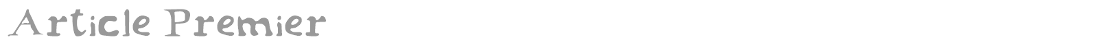 Article Premier font preview